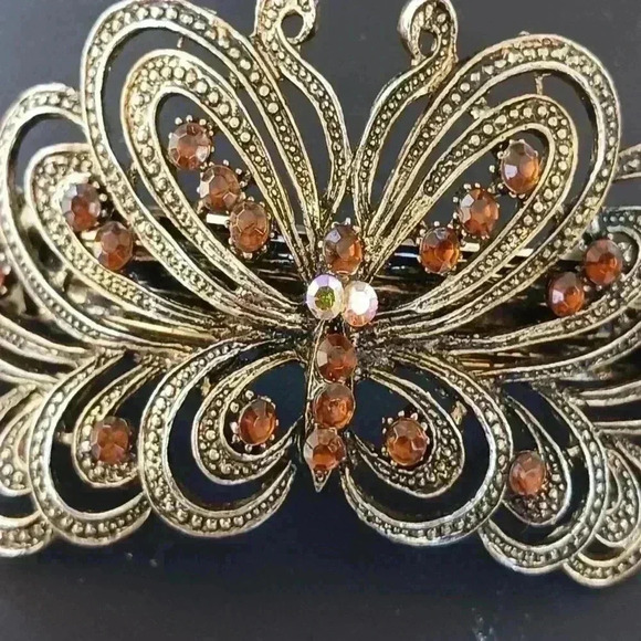 Vintage Butterfly Barette - Picture 1 of 9